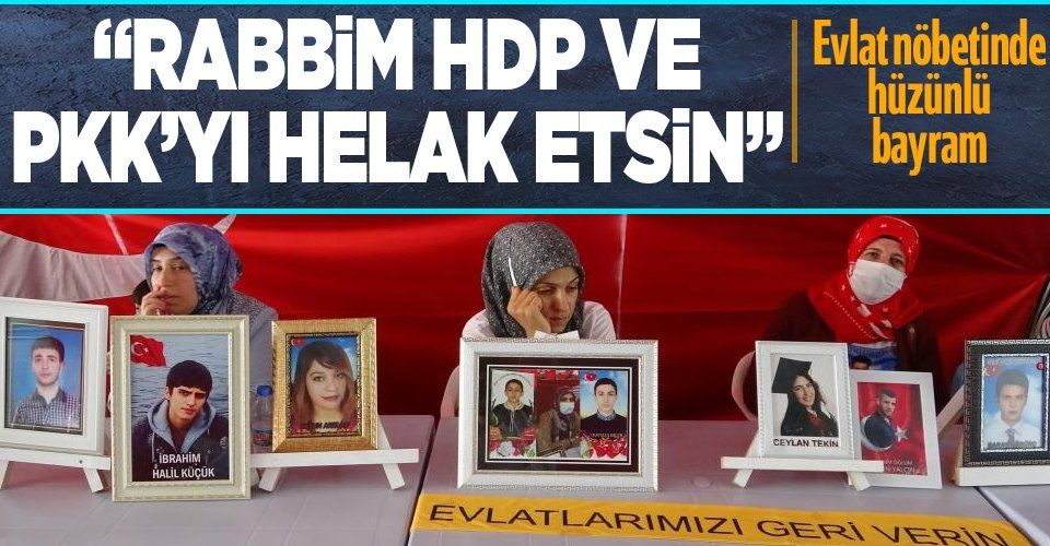 Çocukları PKK tarafından kaçırılan evlat nöbetindeki aileler Kurban Bayramı'na hüzünlü girdi