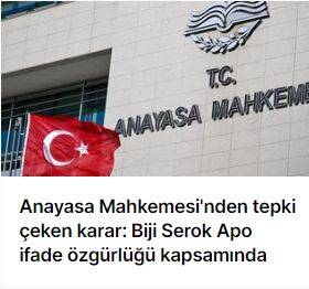 Anayasa Mahkemesi'nden tepki çeken karar: Biji Serok Apo ifade özgürlüğü kapsamında