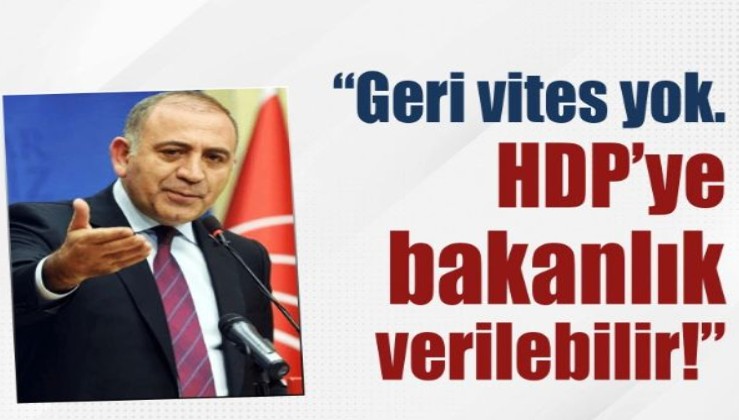CHP'li Tekin: Benim hiç geri vitesim yok HDP'ye Bakanlık verilebilir