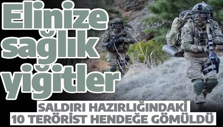 MSB duyurdu: Mehmetçik, 10 teröristi hendeklere gömdü