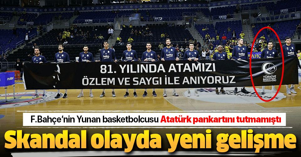 Atatürk pankartını tutmayan Sloukas ile ilgili Fenerbahçe'den flaş karar