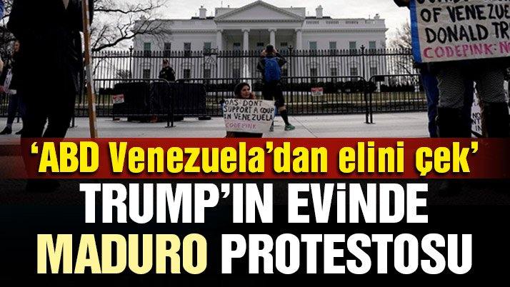 ABD’nin Venezuela politikası Beyaz Saray önünde protesto edildi