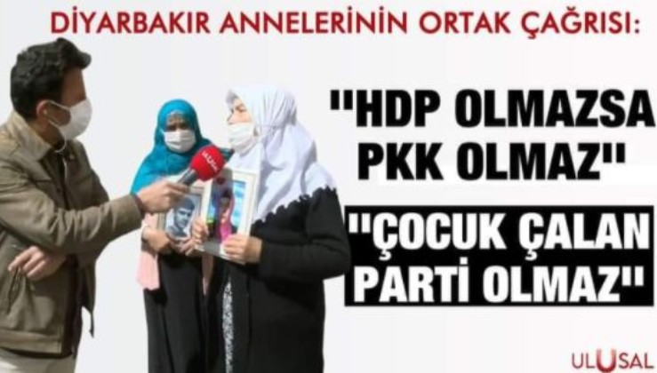 Diyarbakır Annelerinin ortak çağrısı: ''HDP olmazsa Pkk olmaz, çocuk çalan parti olmaz''