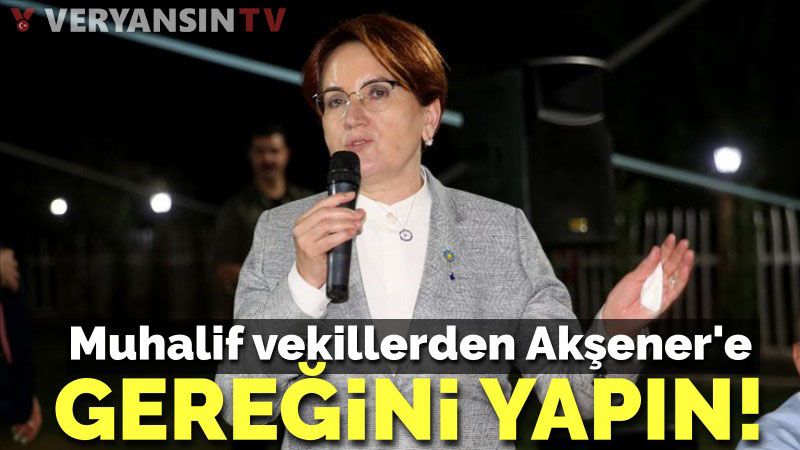Muhalif İYİ Partililerden Meral Akşener'e: Gereğini yapın!