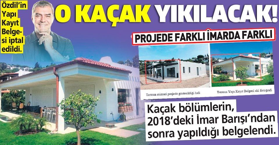 Sözcü yazarı Yılmaz Özdil’in Bodrum’daki villasının kaçak bölümleri için yıkım kararı