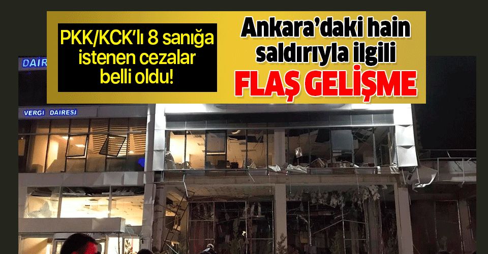 Ankara'daki vergi dairesi önündeki terör saldırısıyla ilgili flaş gelişme.