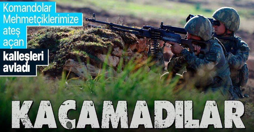 Mehmetçiklerimize makineli tüfekle ateş açan 3 PKK'lı terörist etkisiz hale getirildi