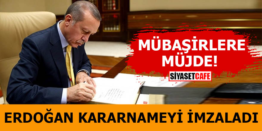 Erdoğan kararnameyi imzaladı Mübaşirlere müjde