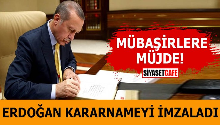 Erdoğan kararnameyi imzaladı Mübaşirlere müjde