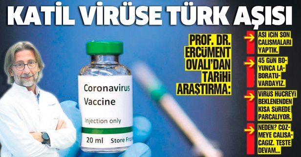 Kovid19'a Türk aşısı: Laboratuvarda çalışma sürüyor.
