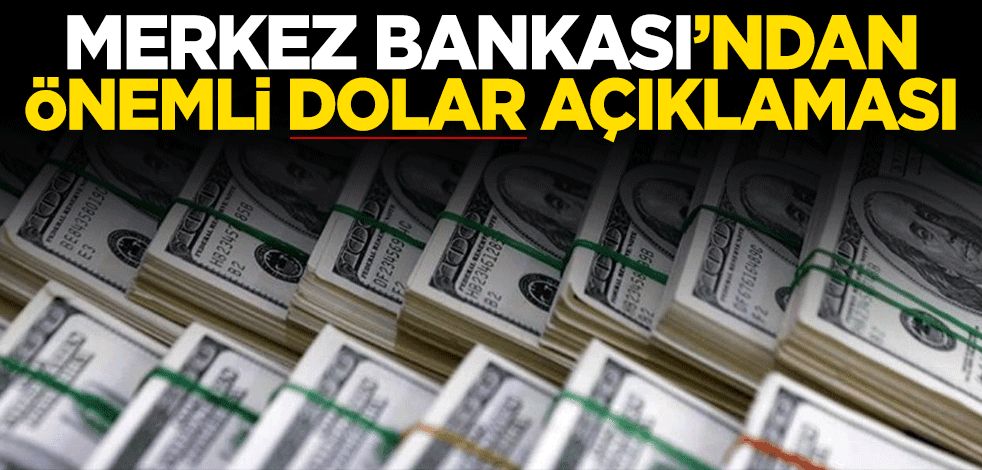 Merkez Bankası'ndan önemli dolar açıklaması