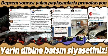 Sosyal medyada provokasyon! Elazığ'daki depremden siyasi çıkar elde etmeye çalıştılar