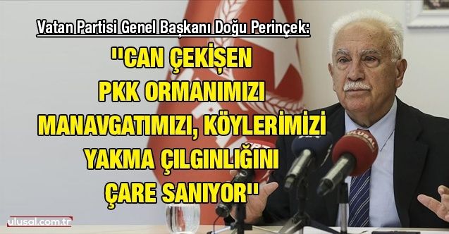 Vatan Partisi Genel Başkanı Doğu Perinçek: ''Can çekişen PKK ormanımızı, Manavgatımızı, köylerimizi yakma çılgınlığını çare sanıyor''