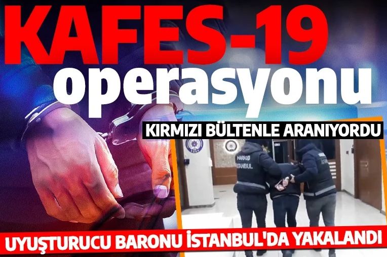 İnterpol Kırmızı Bülten’le aranan uyuşturucu baronu İstanbul’da yakalandı