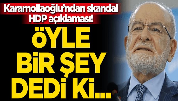 Karamollaoğlu'ndan skandal HDP açıklaması! Öyle bir şey dedi ki...