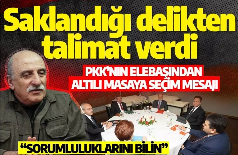 PKK'nın elebaşı Duran Kalkan'dan muhalefete 'seçim' mesajı! 'Görev ve sorumluluklarınızı bilin'