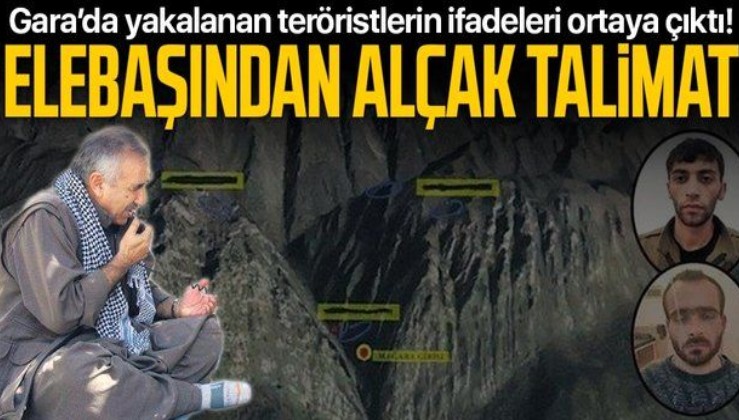 SON DAKİKA: Gara'da yakalanan teröristler itiraf etti! PKK elebaşı Murat Karayılan'dan alçak talimat