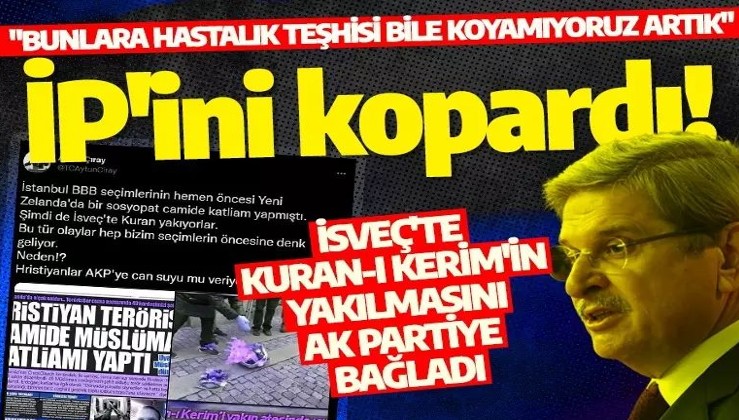 İYİ Parti'nin kara propagandası pes dedirtti! İsveç'te Kuran-ı Kerim'in yakılmasını AK Partiye bağladı