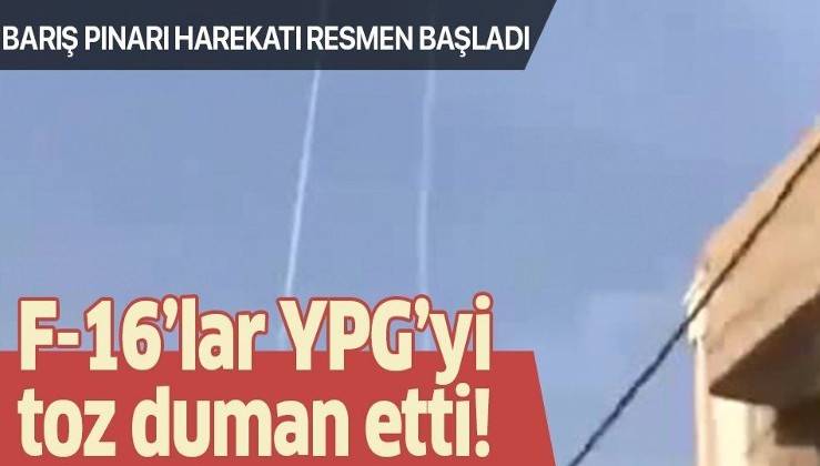 F-16'lar YPG'nin üstüne bomba yağdırıyor!.