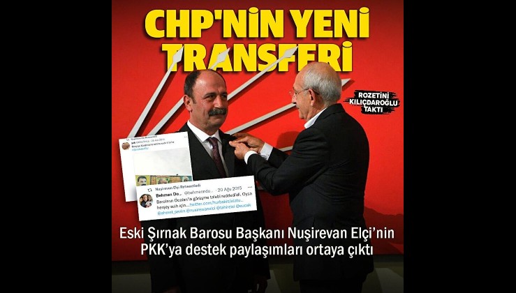 CHP'ye katılan eski Şırnak Barosu Başkanı Nuşirevan Elçi'nin PKK'ya destek paylaşımları ortaya çıktı