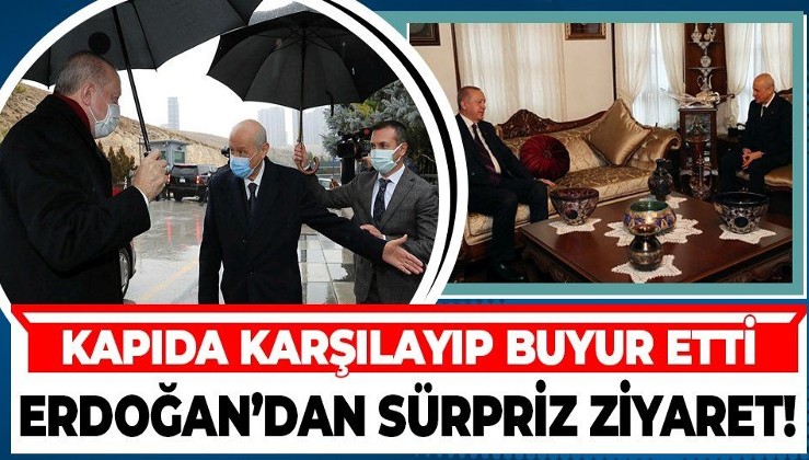 Bidenciler hareketlenince sürpriz görüşme:: Erdoğan MHP Genel Başkanı Devlet Bahçeli'yi evinde ziyaret etti