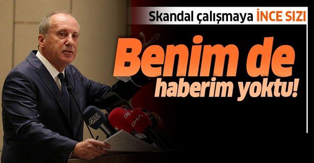 Muharrem İnce: CHP'nin cumhurbaşkanı adayıydım ortak anayasa çalışmasından haberim yoktu