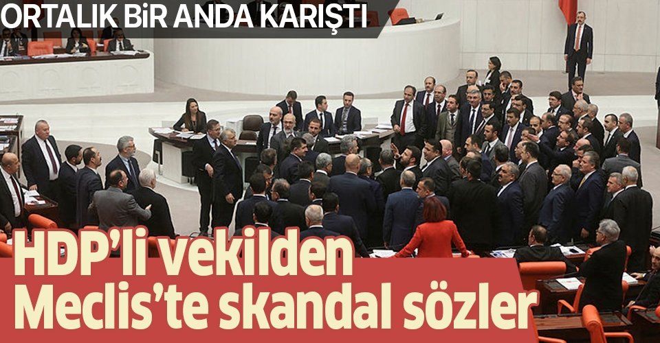 HDP'li vekilden Meclis'te skandal sözler! Vekiller ayaklandı.
