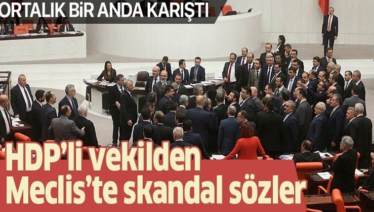 HDP'li vekilden Meclis'te skandal sözler! Vekiller ayaklandı.