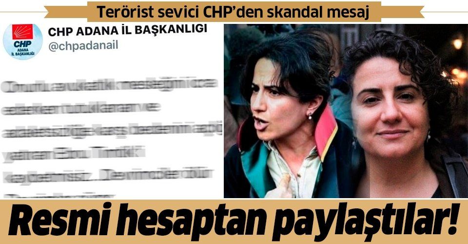 CHP'den skandal paylaşım! DHKPC'li terörist avukatı Ebru Timtik'e resmi hesaptan kutsama