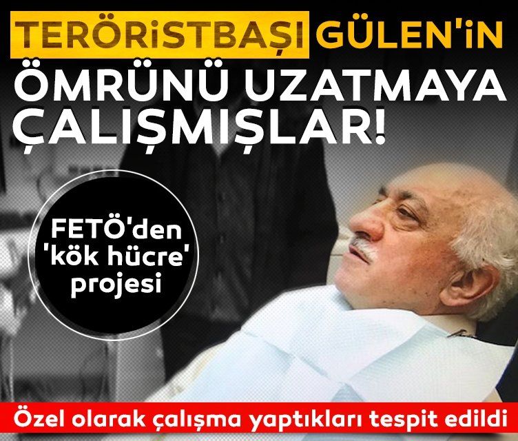 FETÖ'den 'kök hücre' projesi: Teröristbaşı Gülen'in ömrünü uzatmaya çalışmışlar