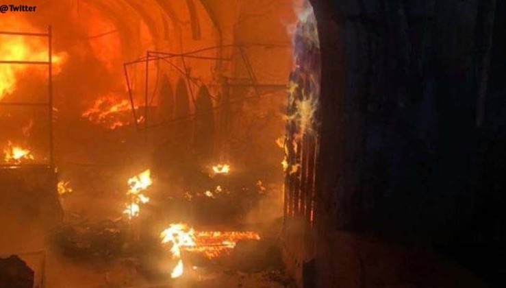 Tarihi Kayseri çarşısında yangın!
