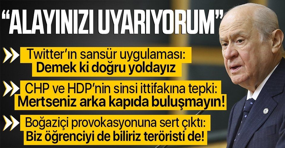 MHP lideri Devlet Bahçeli'den o isimlere hodri meydan: Bu milleti karanlığa çekemezsiniz
