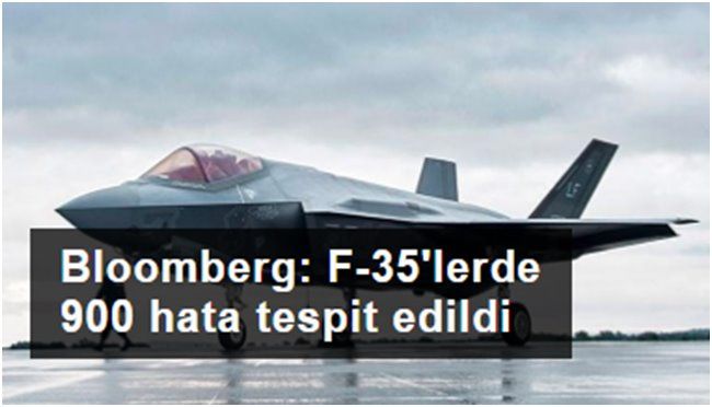 Bloomberg: F35 savaş uçaklarında yaklaşık 900 hata tespit edildi