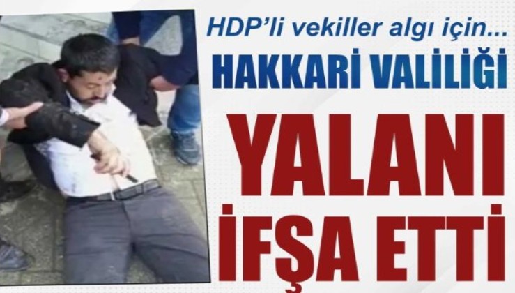 Hakkari Valiliği yalanı ifşa etti: HDP'li vekiller algı için...