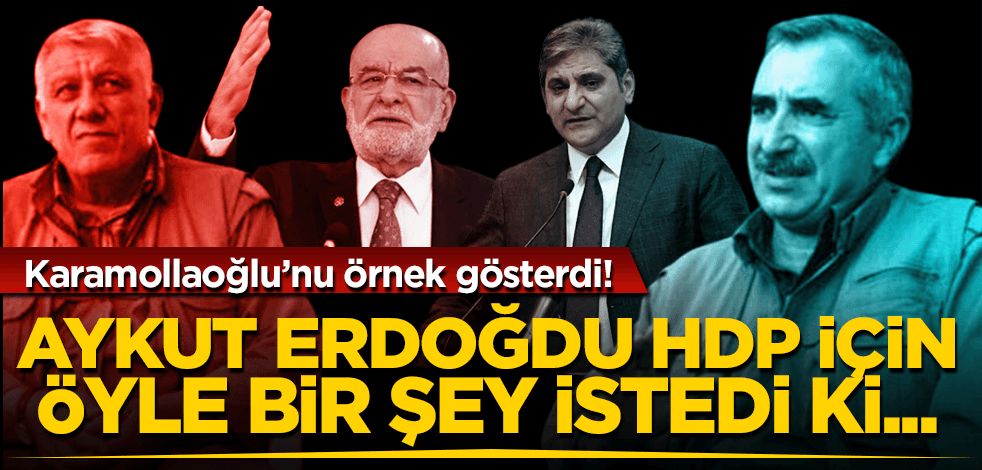 Karamollaoğlu’nu örnek gösterdi! Aykut Erdoğdu HDP için öyle bir şey istedi ki…