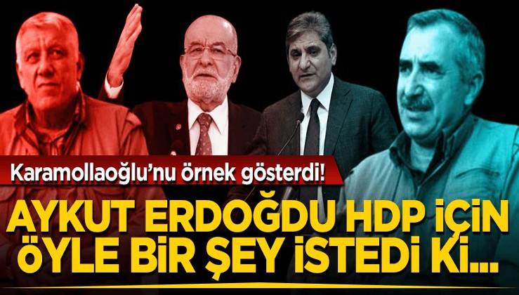 Karamollaoğlu’nu örnek gösterdi! Aykut Erdoğdu HDP için öyle bir şey istedi ki…