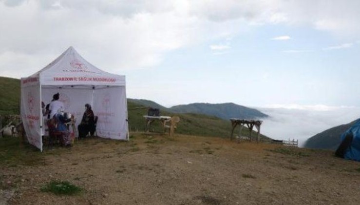 Yaylada kalan vatandaşlara mobil sağlık ekiplerince kurulan çadırlarda Covid-19 aşısı uygulanıyor