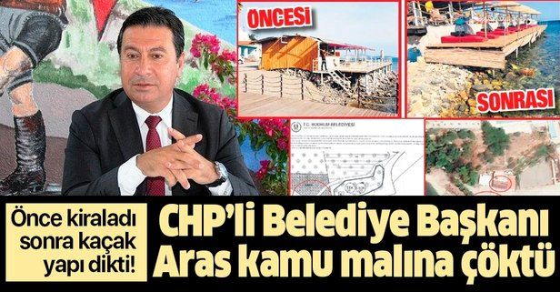 Bodrum Belediye Başkanı Ahmet Aras kamu malına çöktü: Araziye kaçak yapı dikti