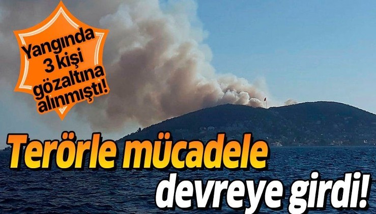 İstanbul Heybeliada'da çıkan yangınla ilgili 3 kişi gözaltına alınmıştı! Terörle mücadele ekipleri harekete geçti!