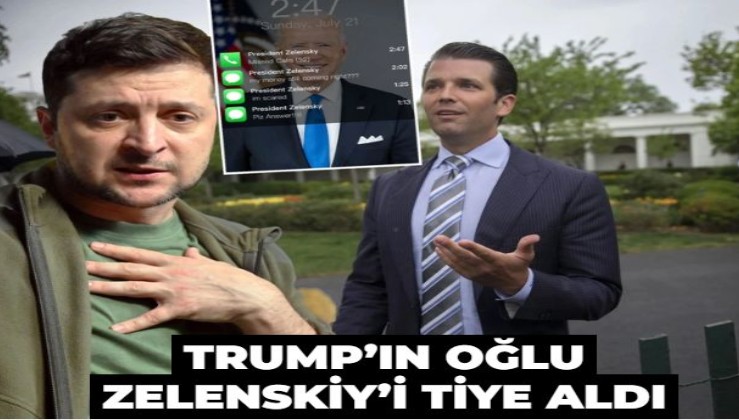 Trump’ın oğlu Zelenskiy’i tiye aldı