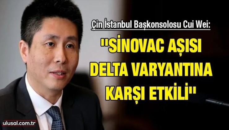 Çin İstanbul Başkonsolosu Cui Wei: ''Sinovac aşısı delta varyantına karşı etkili''