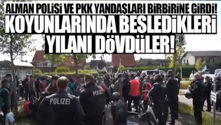 Alman polisi ile PKK yandaşları birbirine girdi!