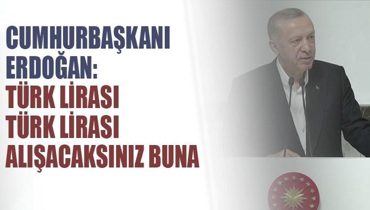 Cumhurbaşkanı Erdoğan:Türk Lirası'na alışacaksınız