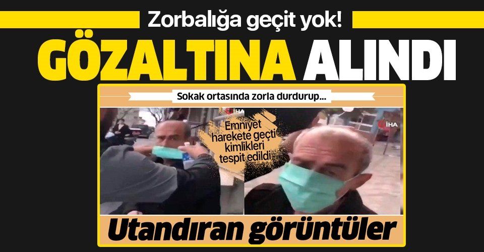 Bir utanç videosu da İstanbul'dan! Yaşlı adamı durdurup başından aşağı kolonya döktüler.