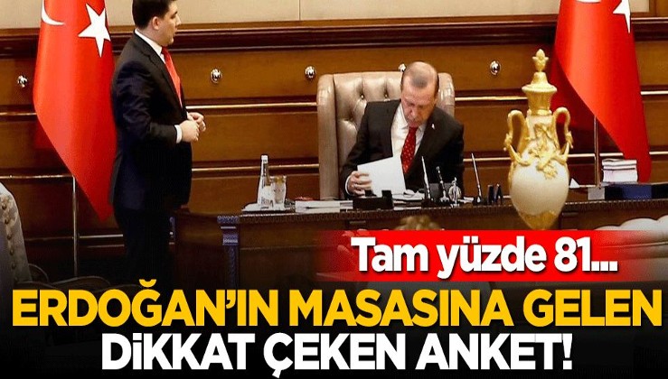 Cumhurbaşkanı Erdoğan'ın masasına gelen dikkat çeken yeni anket!