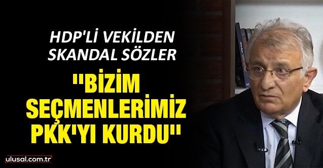 HDP'li vekilden skandal sözler: ''Bizim seçmenlerimiz PKK'yı kurdu''