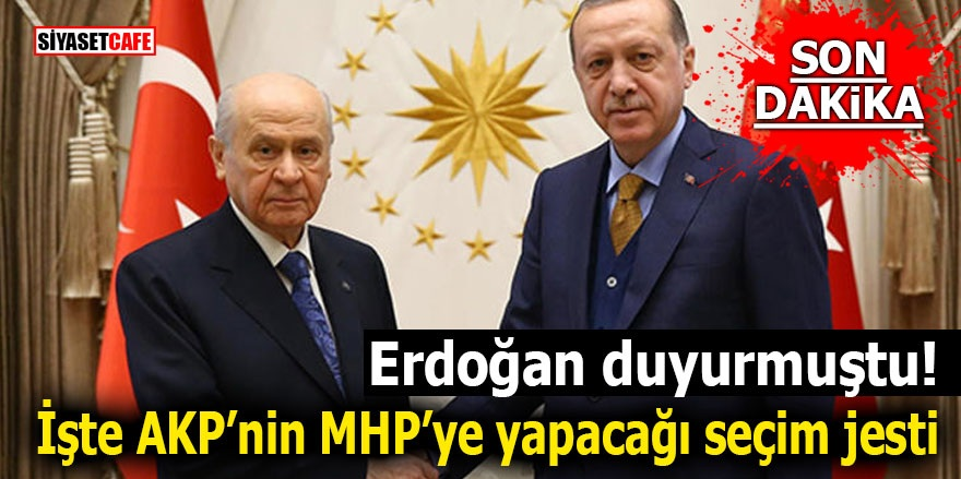 Erdoğan duyurmuştu! İşte AKP’nin MHP’ye yapacağı seçim jesti