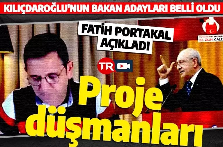 Fatih Portakal 7'li koalisyonun bakan adaylarını açıkladı! Proje düşmanları listede!