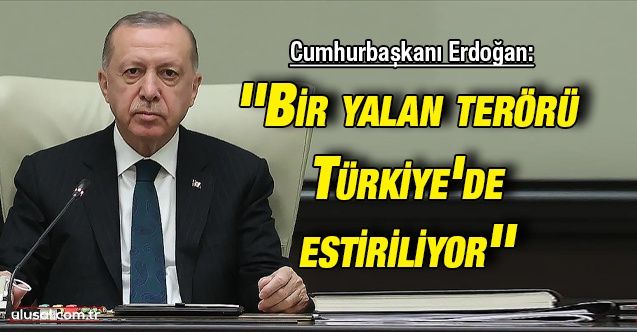 Cumhurbaşkanı Erdoğan: ''Bir yalan terörü Türkiye'de estiriliyor''