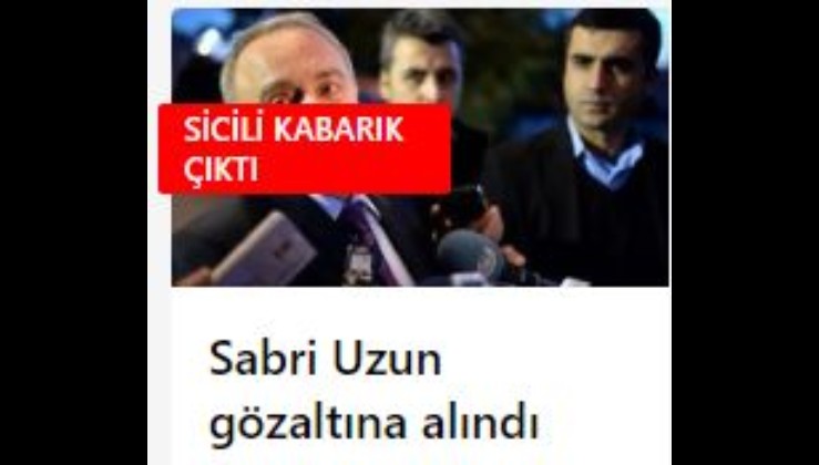 Eski Emniyet Müdürü Sabri Uzun gözaltına alındı! Sicili kabarık çıktı